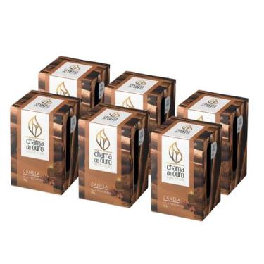 Imagem de Kit 6 Velas Canela Aromáticas Perfumada Vela Decorativa 60g - Chama de