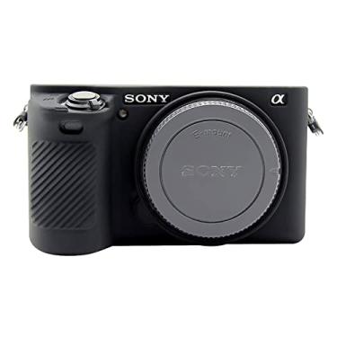Imagem de Capa de Capuz Fácil para Câmera Digital Sony Alpha A6500 ILCE-6500, Capa Protetora de Silicone Macio Antiarranhões, Preto