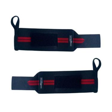 Imagem de Munhequeira Elástica ENDORFINA Cross Musculação Lpo academia, Vermelho