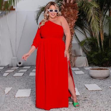 Imagem de Vestido Moda Feminina Plus Size Para Festas Formatura Madrinha Casamen