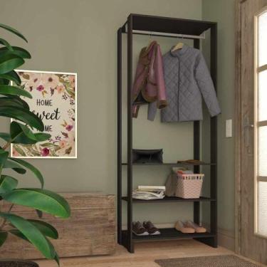 Imagem de Closet com 1 cabideiro e 2 prateleiras EY101 Linha Yes Emovell, Grafit