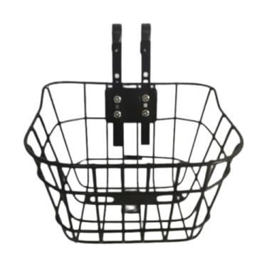 Imagem de Deevoka Cesta de bicicleta infantil decoração frontal cesta de guidão frontal mountain bike armazenamento cesta de bicicleta infantil para piqueniques