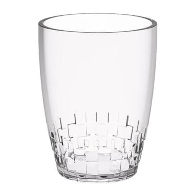 Imagem de 48 Copos 300ml Plástico Transparente Água Suco Refrigerante Escolar Refeitório Crippa Trama