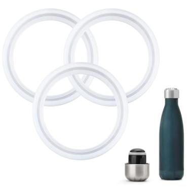Imagem de Mollcity 3 pacotes de juntas para garrafas de água, anéis de vedação de silicone de substituição para koodee & mira 9 onças, 12 onças, 17 onças em formato de cola, sem bpa