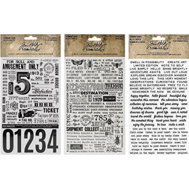 Imagem de Tim Holtz Idea-ology Remnant Rubs - Excêntrico, Espécime e Texto Minúsculo - Pacote de Três Itens