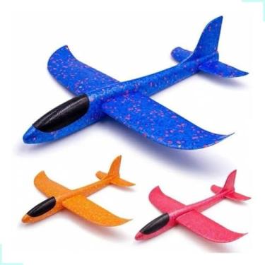Imagem de Avião Planador de Isopor com LED Colorido, Brinquedo Voador Manual