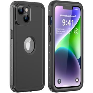 Imagem de ZWWADR Capa à prova d'água para iPhone 14 Plus com protetor de tela embutido, à prova de choque, à prova de poeira, capa protetora para iPhone 14 Plus de 6,7 polegadas (preta)