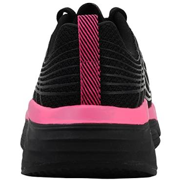 Imagem de Skechers Tênis feminino Max Cushioning Elite, Preto/rosa choque, 7 Wide