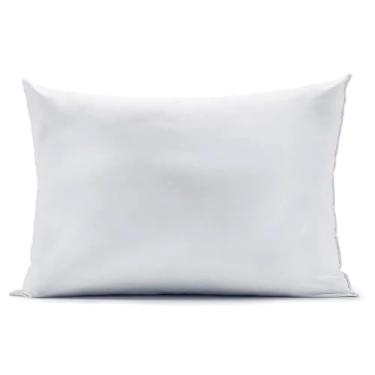 Imagem de Travesseiro Sonho Feliz Slim 45x65cm Branco Fibra Siliconada Inodor