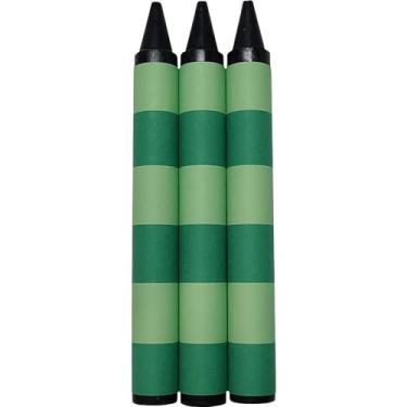 Imagem de Handcrafted Handy Dandy Notebooks Giz de cera preto jumbo listrado verde
