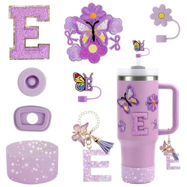 Imagem de Conjunto de acessórios de copo de 15 peças para copo Stanley Cup 850 g 1,134 g copo com alça, incluindo capa de canudo de silicone e bota, tampa à prova de derramamento, pingentes Stanley, pingente de