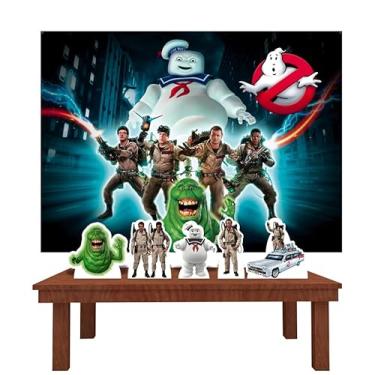 Imagem de Kit Decoração Festa de Aniversário Infantil Painel + Displays Caça Fantasmas