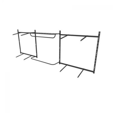 Imagem de Arara de roupas para loja quarto closet 18 peças regulável 300x100 cm 