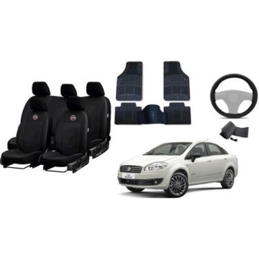 Imagem de Conjunto de Capa de Couro Linea 08-16 + Tapete + Capa de Volante - aer