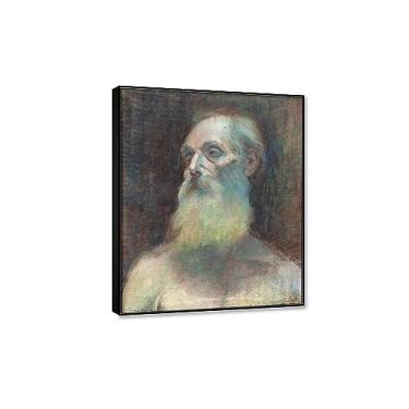 Imagem de JZSDGB Impressão artística Tarsila do Amaral - reprodução famosa de pinturas a óleo em tela - 'Retrato de Velho Barbado, 1920' Pôsteres e impressões - pronto para pendurar Quadro de arte de parede em