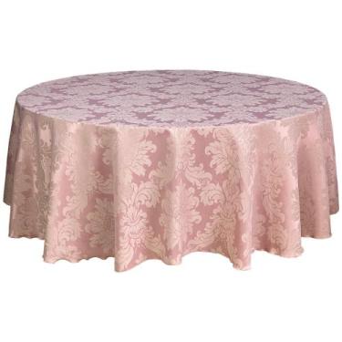Imagem de Toalha de Mesa Redonda Jacquard Grande Para Buffet Festas e Eventos 2,