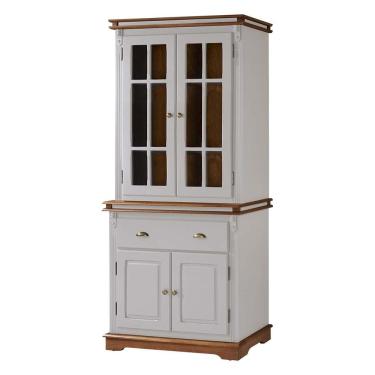 Imagem de Arca Oratório 4 Portas 1 Gaveta 2057 Manchester - Off White/Imbuia Glazer