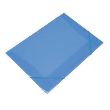 Imagem de Kit Pasta Documentos A4 Oficio Aba Elastico Polibras 10 Und, Azul