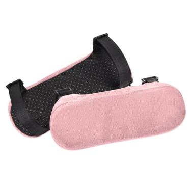 Imagem de PATIKIL Almofadas de braço para cadeira de escritório, 2 pares de capas de braço macias para cadeira de escritório, espuma de memória, algodão, removível, lavável para mesa, computador, jogos,