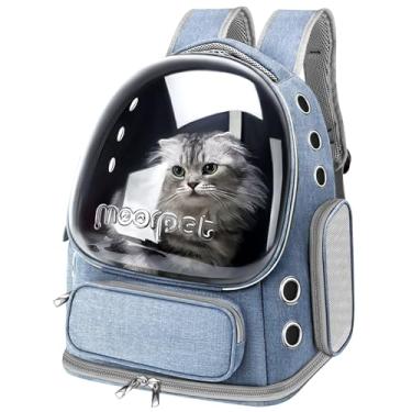 Imagem de YUNLINLI Mochila Para Gatos, Mochila De Bolha Respirável Para Gatos, Mochila Para Gatos De Grande Espaço Para Gatinhos, Cães Pequenos, Mochila Dobrável Para Gatos Aprovada Pela Companhia Aérea, Moch