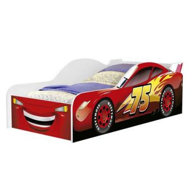 Imagem de Cama De Solteiro Para Quarto Carro Com Proteção Lateral Adesivada MDF 