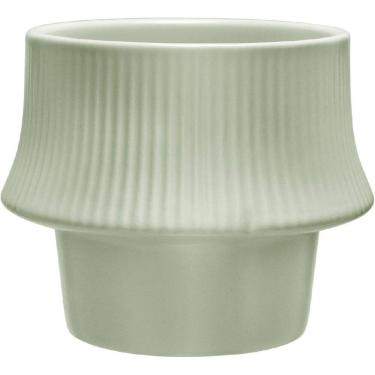 Imagem de CACHEPÔ VASO DECORATIVO PLANTA HOME&CO CERÂMICA 10x13x13cm VERDE
