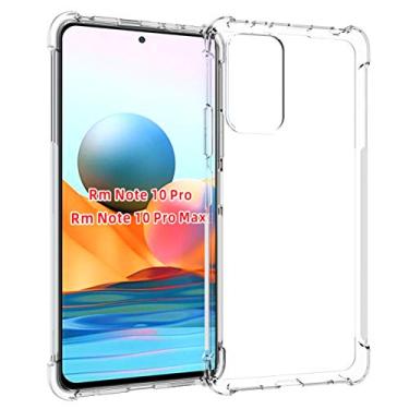 Imagem de USTIYA Capa para Redni Note 10 Pro/Note 10 Pro Max Case Uso Resistente, Bumper Absorção Choques em TPU Transparente capinha Protector Câmera Espessamento nas Quatro Pontas da Carcasa