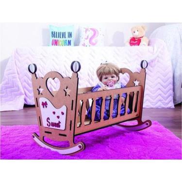 Imagem de Berço star para boneca até 60 cm compatível com bebe reborn p - darama