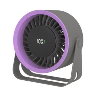 Imagem de XLWLLNJ Fã do ventilador de mesa Fan pessoal Compacto Speed ​​Speed ​​Ajuste Circulador silencioso ventilador portátil para acampamento viagens de viagens no, Cinza