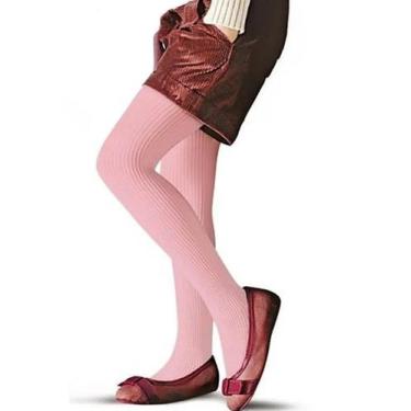 Imagem de Meia Calça Iinfantil Canelada Selene Fio 70 Elastano 9500, Rosa, G