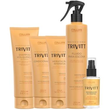 Imagem de Trivitt, FLUIDO PARA ESCOVA TRIVITT 300ML + KIT HOMECARE TRIVITT COM HIDRATACAO + REPARADOR DE PONTAS TRIVITT 30ML