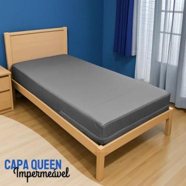 Imagem de Capa Colchão Impermeável Casal QUEEN CINZA - Miranda Colchões, Cinza, 