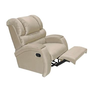 Imagem de Poltrona Reclinável Imperial Suede Liso Areia