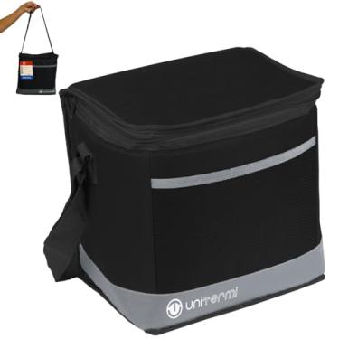Imagem de Bolsa Térmica Fitness Alça 16L Soft Cooler Sacola Térmica Praia Pesca Camping Lancheira Unitermi (PRETA)