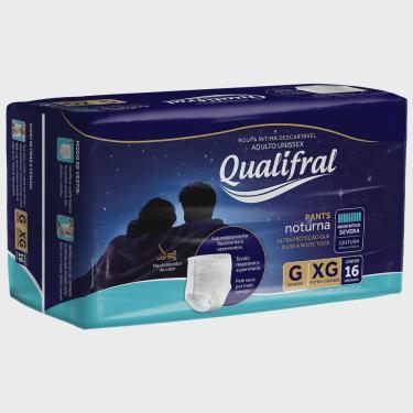 Imagem de Roupa Íntima Descartável Qualifral Pants Noturna g/xg 16 Unidades