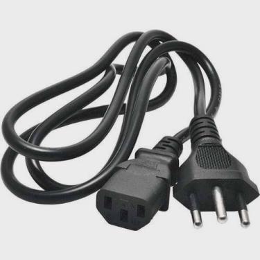 Imagem de Cabo De Forca Energia Tripolar p/ Fonte Monitor Pc Impressora Padrao Br 1,2m