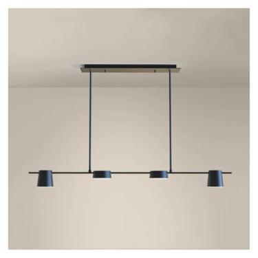 Imagem de Restaurante LED Pendant Light Moderno Minimalista Mesa de Jantar Balcão de bar Longo Preto Pendant Light, Lustre Lâmpadas