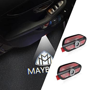 Imagem de Projetor de luzes com logotipo para porta de carro não desbota LED compatível com Maybach Accessories s Class s320 s500 s550 s600 s650 s63 s65 s400 s350 s680 s560 (W222 2014-2019)