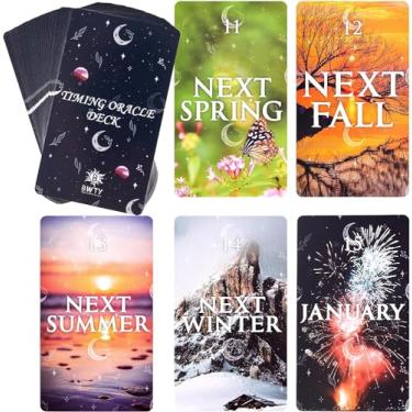 Imagem de BWTY Best wishes to you Time Oracle Cards for Beginners with Meanings on Them 60 PCS Adventure Divine Timing Tarot Deck Set for Love, Energy, Soulmate, Work, Friendship, Spirit and Past Life.