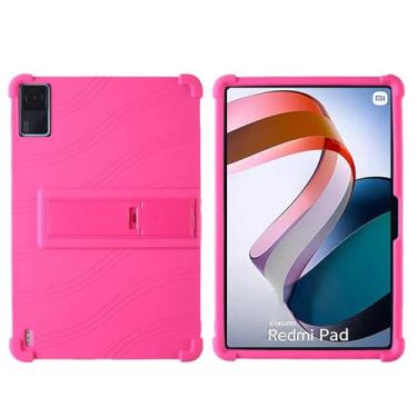 Imagem de QYiiD Capa para Xiaomi Redmi Pad WiFi 10,6 polegadas, capa protetora de silicone leve para crianças para Redmi Pad 10,6 polegadas, rosa
