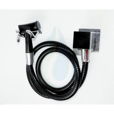 Imagem de Ducha Higiênica Quadrada Metal 1/4 Volta Luxo Preta - Pró Metais