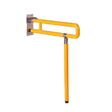 Imagem de GeRRiT Barras de apoio, suporte de segurança, corrimão de equilíbrio, suporte de chuveiro, corrimão, aço inoxidável, suporte de parede antiderrapante, 75 cm, amarelo