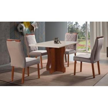 Imagem de Sala de Jantar maciça 4 Cadeiras 90x90 Bella Art Salas