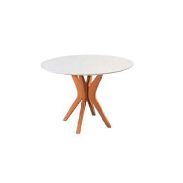 Imagem de Mesa de Jantar Redonda com Vidro 1,10m - Genebra Star Móveis