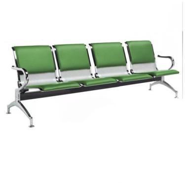 Imagem de Cadeira Longarina para Recepção Tipo Aeroporto com 4 lugares com Estof