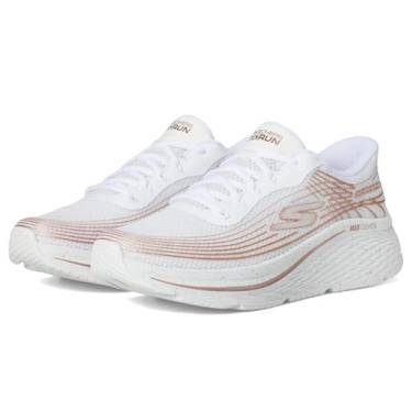 Imagem de Skechers Tênis feminino Max Cushion Elite 2.0 Kaplan Hands Free Slip-ins, Branco/ouro rosa, 8.5