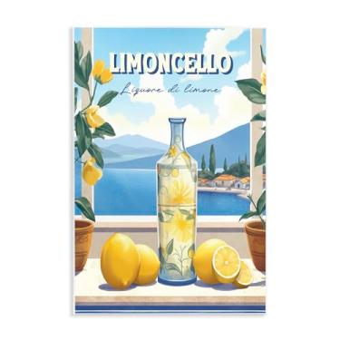 Imagem de Stupell Industries Arte de placa de parede com vista costeira de Limoncello, design por Andreas Magnusson, 25,4 x 38,5 cm