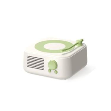 Imagem de Mini alto-falante retrô, alto-falante Bluetooth portátil sem fio, som surround de 360°, estilo antiquado, bateria de longa duração de 10 horas (verde sorvete)