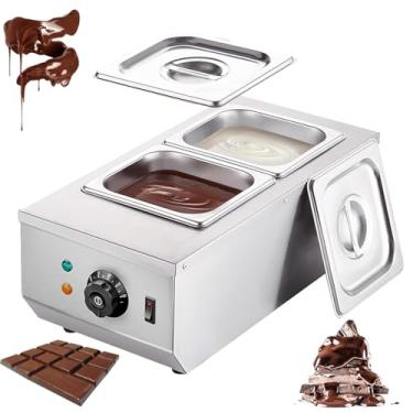Imagem de Máquina elétrica de temperagem de chocolate, aquecedor de chocolate de 800 W, forno profissional para derreter doces, ajuste de temperatura: 86~185 ℉, adequado para casa ou padaria