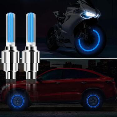 Imagem de 2 Bicos Pinos Led Azul Bike Carro Moto Roda Bicicleta Brasil - Home Go